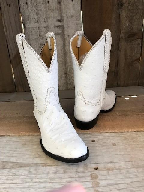 Ostrich Full Quill  Ostrich Belly White Tres Outlaws Women's Classic 1467 @