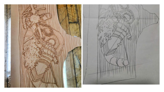 Warrior -Sketch Transfer - Leather