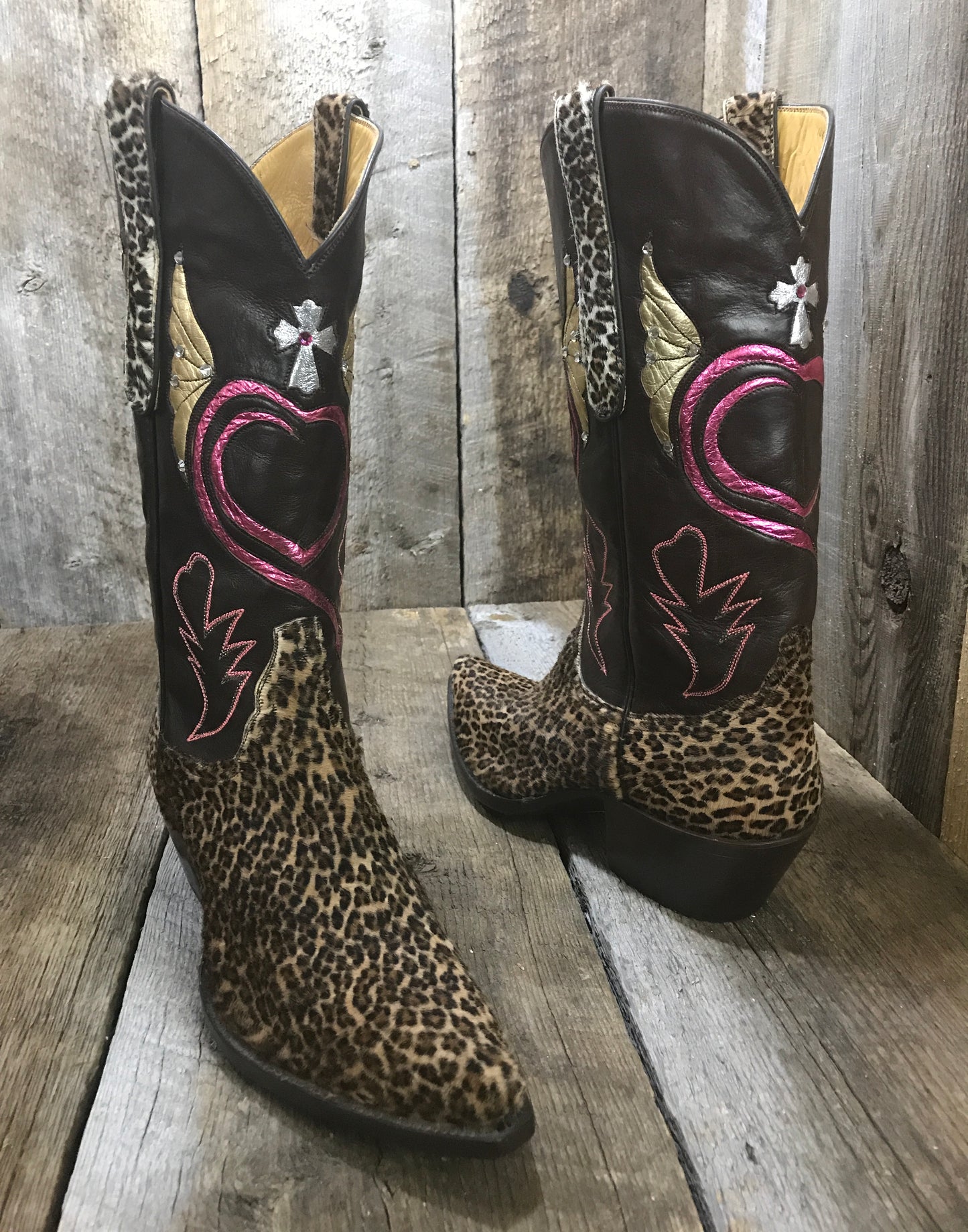 Hair On Leopard Swarovski Crystals Women's Classic 1616 *