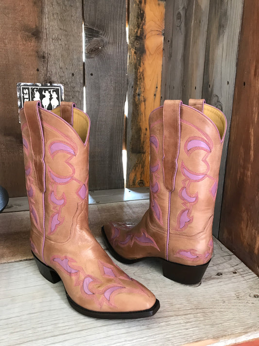 Pearlized Calf Purple Inlay Women's Classic Boot 1812