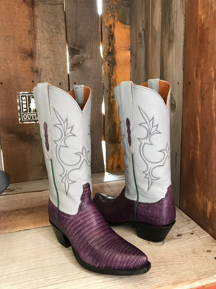 Purple Teju Lizard Tres Outlaws Women's Classic Boot 1819*