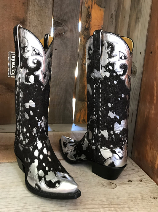 Black & Silver Hair on Calf Women's Classic 1728