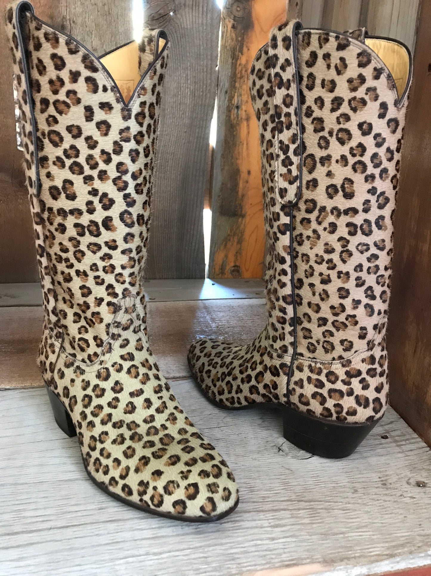 Leopard Hair On Calf  Tres Outlaws Classic Boot  1578
