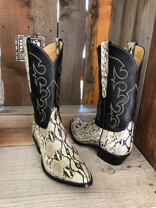 Natural Baby Python  Tres Outlaws Men's Classic Boot  3931*