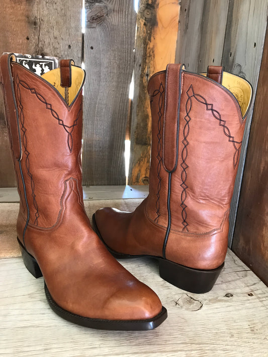 Cognac Soft Tan Calf Skin Men's Classic Boots 3721