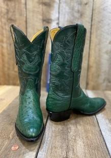 Ostrich Full Quill  & Calf Green Tres Outlaws Women's Classic 2141*