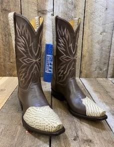 Stone Shark & Brown Calf Tres Outlaws Men's Classic Boot 3861